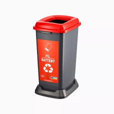 Plastik Geri Dönüşüm Pil Atık Çöp Kovası 70 LT